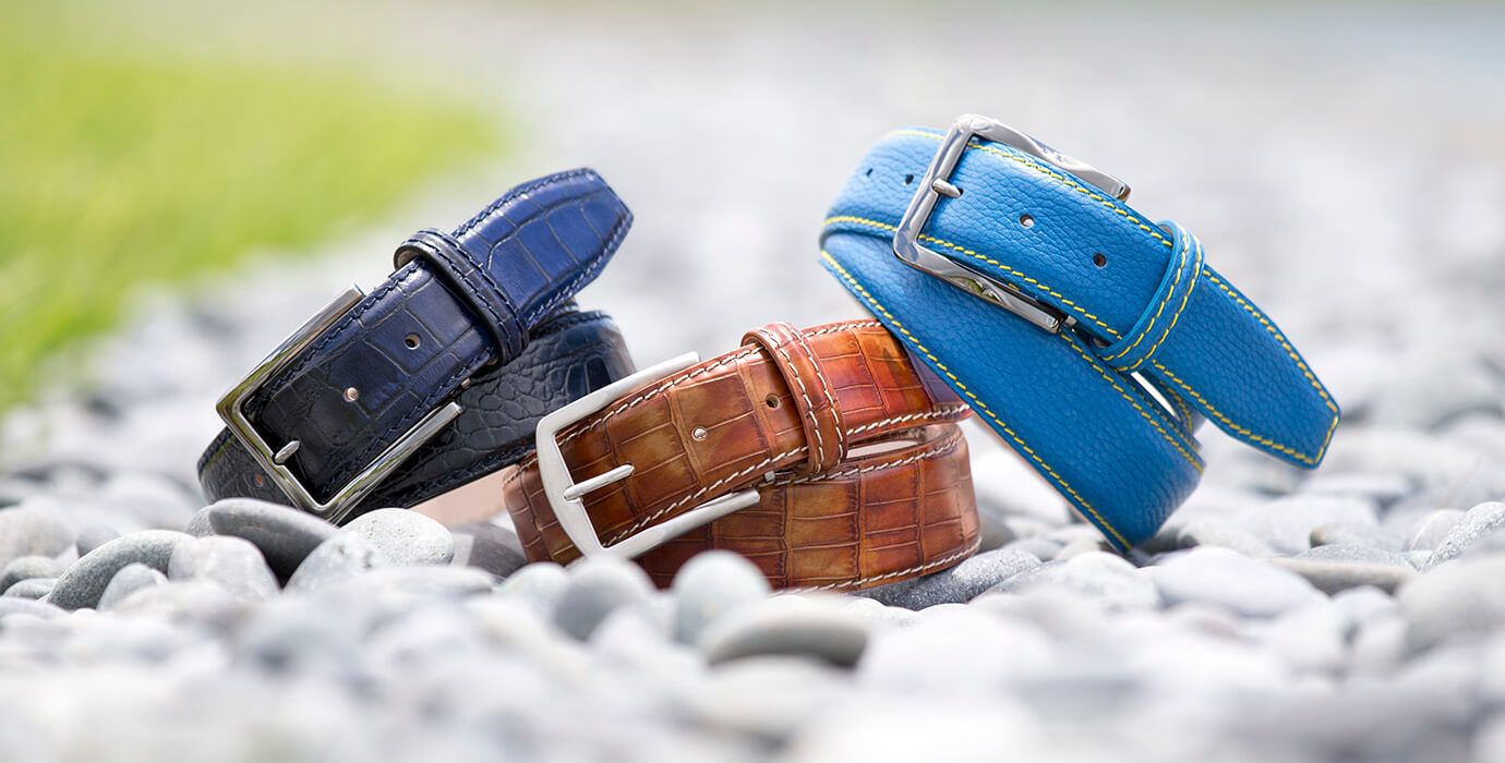 Bespoke leather belts handcrafted by designer Roger Ximenez