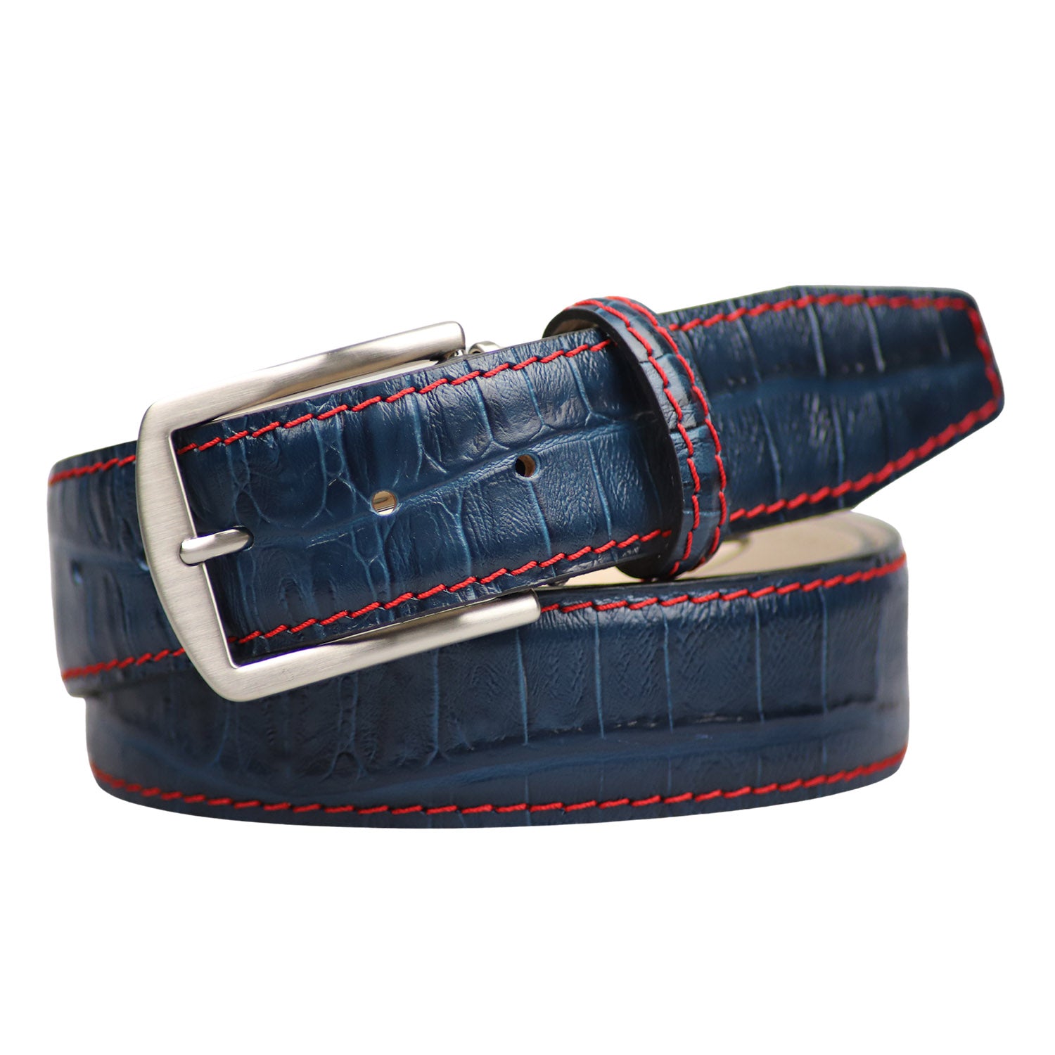 Mock Caiman leather Belts