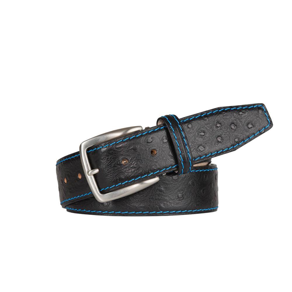 Mens Mock Ostrich Belt