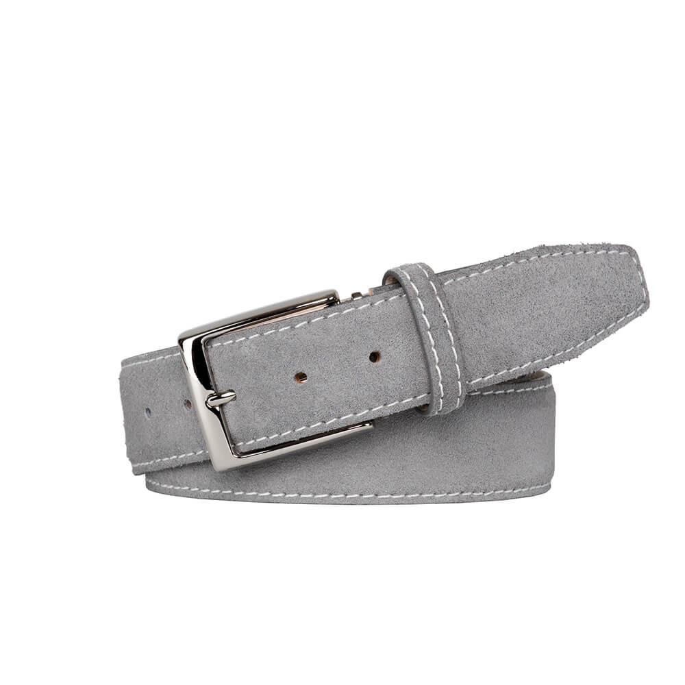 Men's Gray Leather Belts