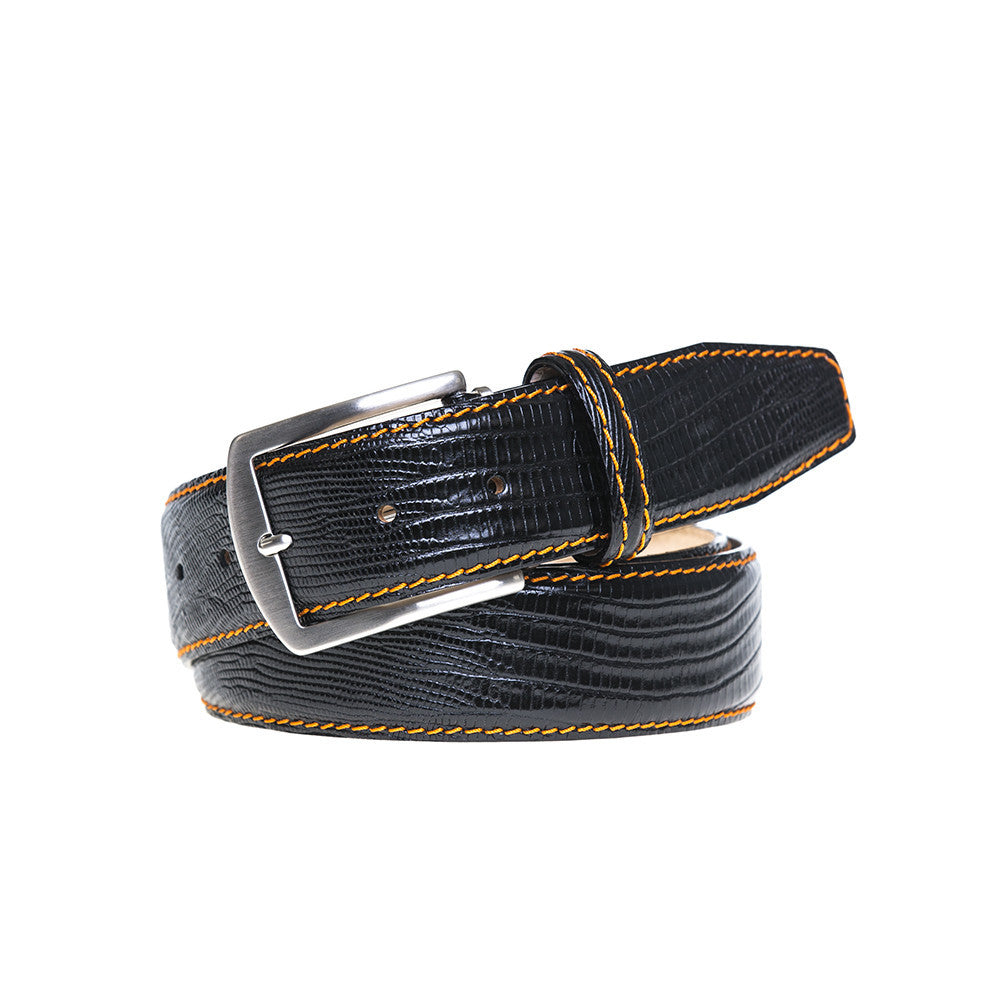Mock Lizard Leather Belts