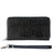 Black Mock Croc Women's Leather Clutch | Roger Ximenez Leather Goods | Wallet | Roger Ximenez