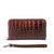 Brown Mock Croc Women's Leather Clutch | Roger Ximenez Leather Goods | Wallet | Roger Ximenez