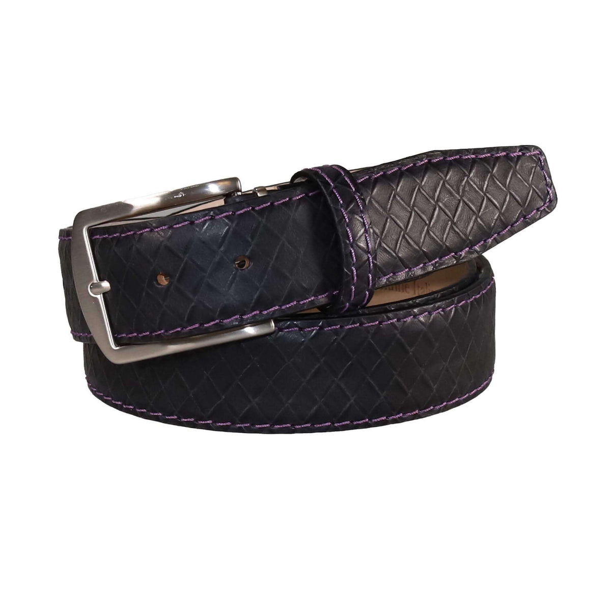 Black Basket Weave Italian Calf Belt | Italian Calf | Roger Ximenez