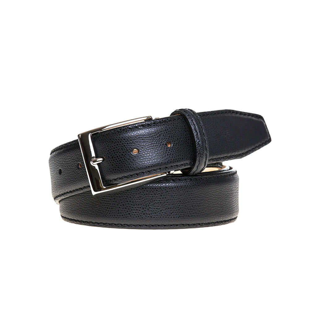 Luxury Italian Calf Belt | Roger Ximenez | Italian Pebble Grain | Roger Ximenez