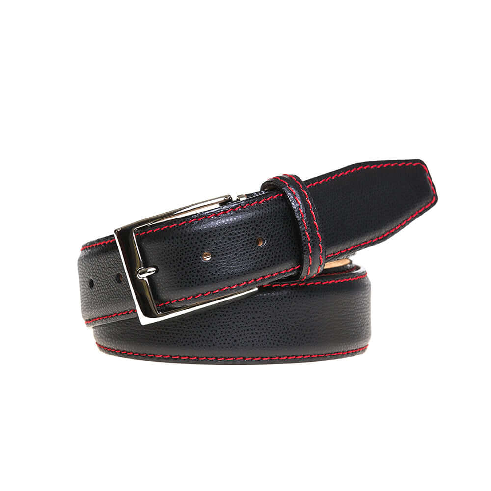 Luxury Italian Calf Belt | Roger Ximenez | Italian Pebble Grain | Roger Ximenez