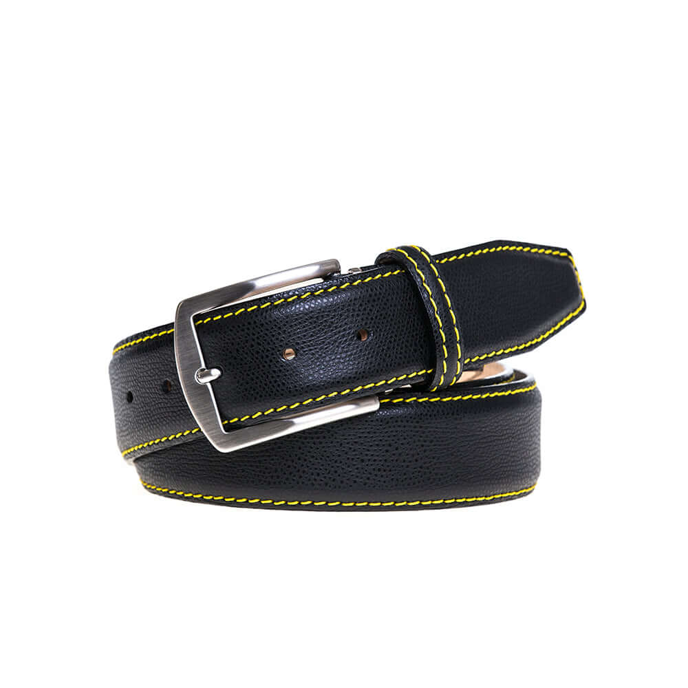 Luxury Italian Calf Belt | Roger Ximenez | Italian Pebble Grain | Roger Ximenez