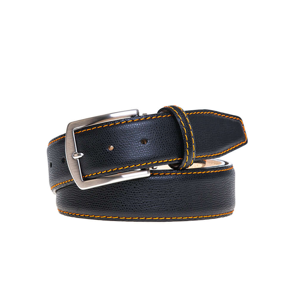 Luxury Italian Calf Belt | Roger Ximenez | Italian Pebble Grain | Roger Ximenez