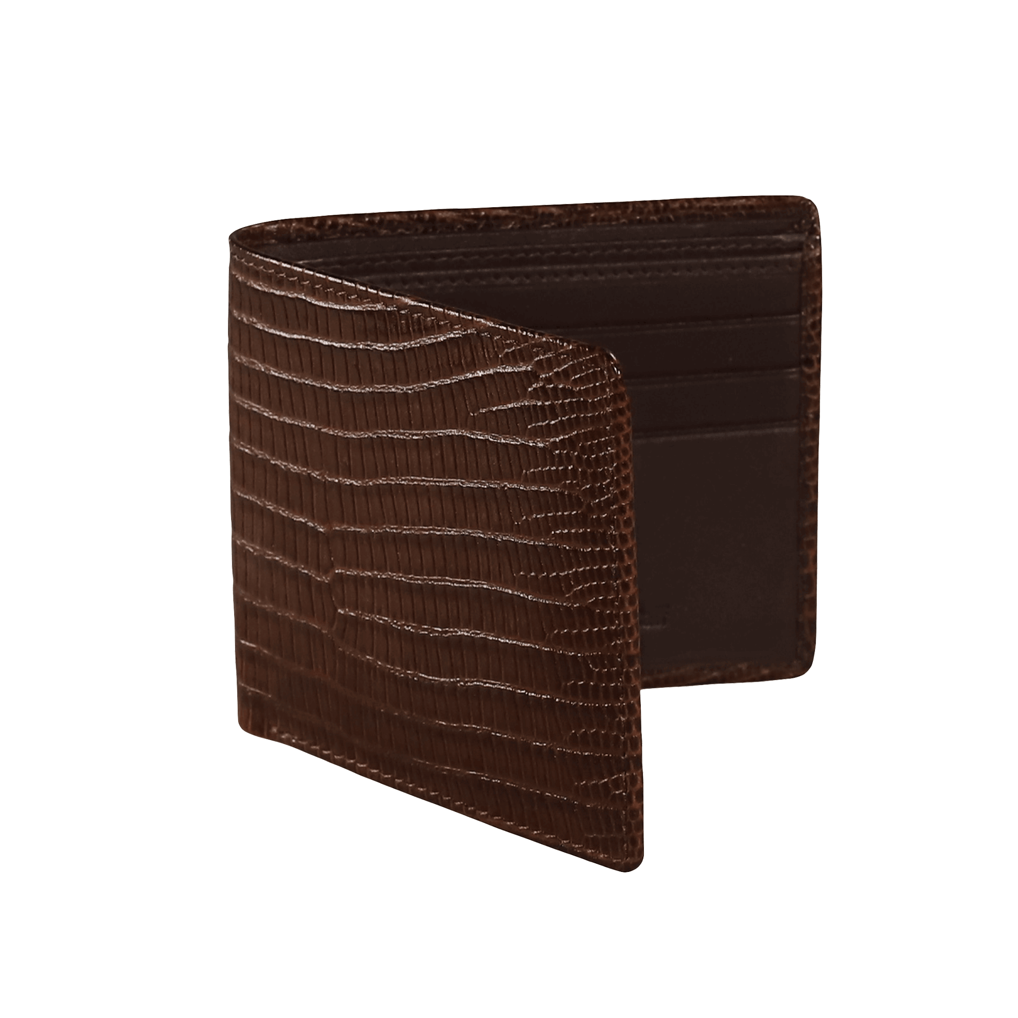 Brown Mock Lizard Leather Wallet | Mens Leather Goods | Roger Ximenez