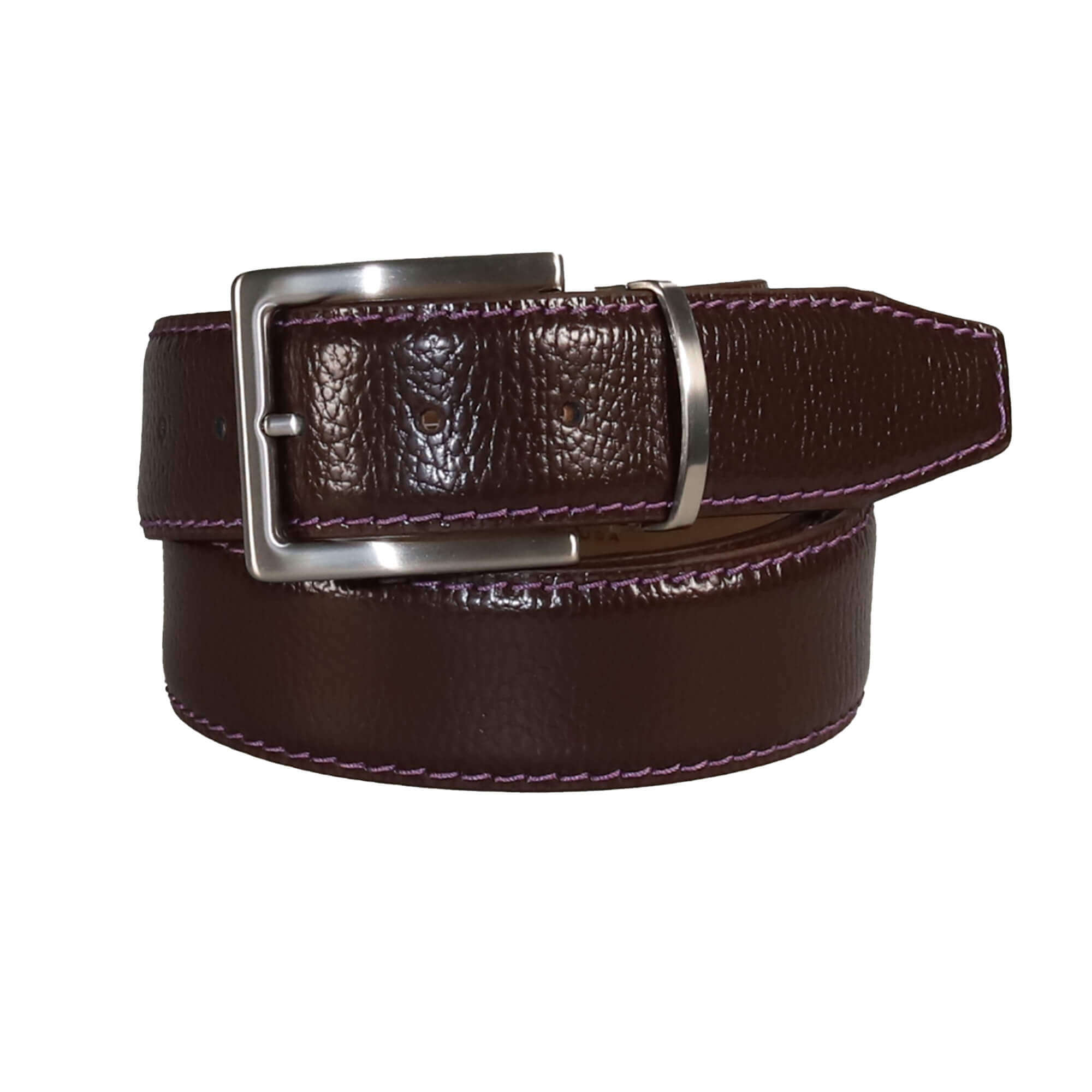 Luxury Italian Leather Belt | Roger Ximenez | Italian Pebble Grain | Roger Ximenez