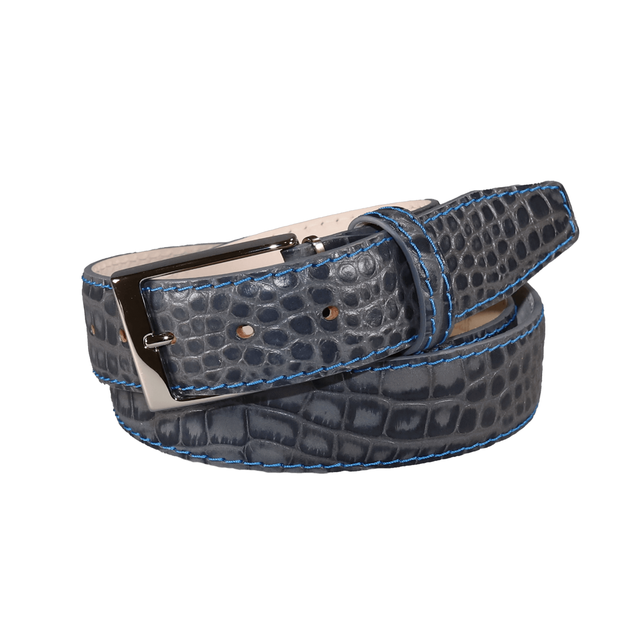 Mock Gator Leather Belt | Men Belts | Roger Ximenez - Roger Ximenez ...