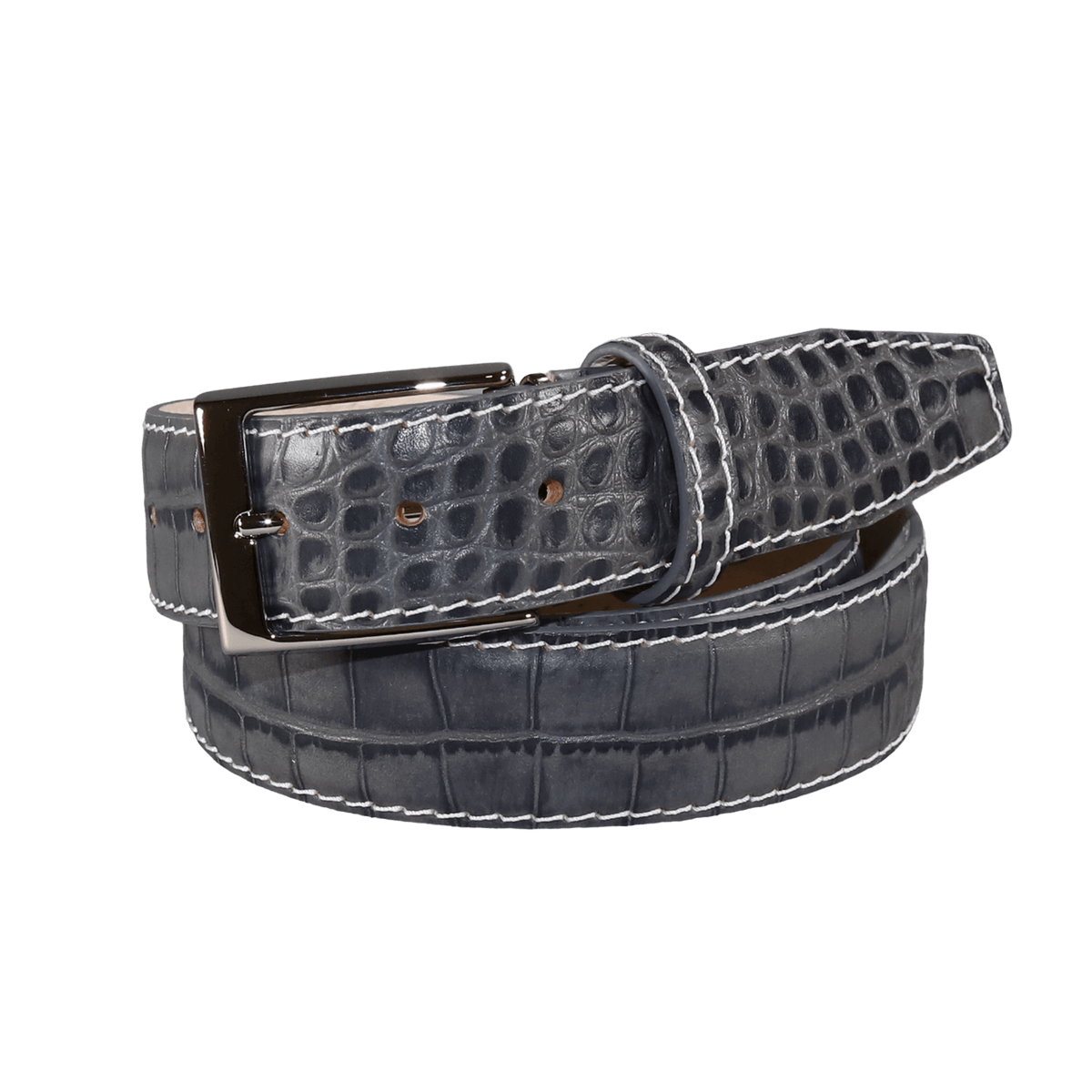 Mock Gator Leather Belt | Men Belts | Roger Ximenez Mock Gator Leather Belt | Men Belts | Roger Ximenez