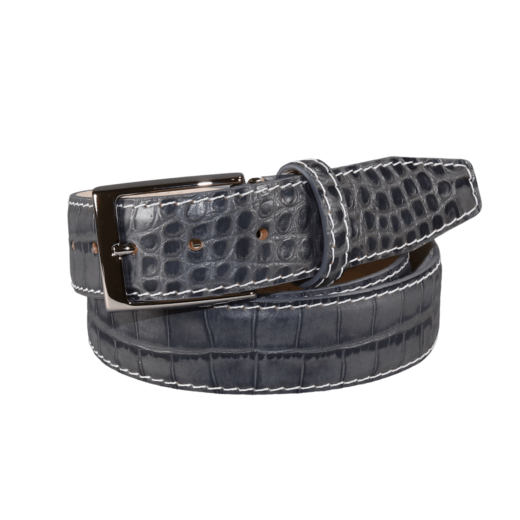 Mock Gator Leather Belt | Men Belts | Roger Ximenez | Mock Gator | Roger Ximenez