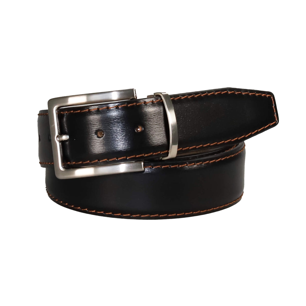 Kamea Black Italian Calf Leather Belt