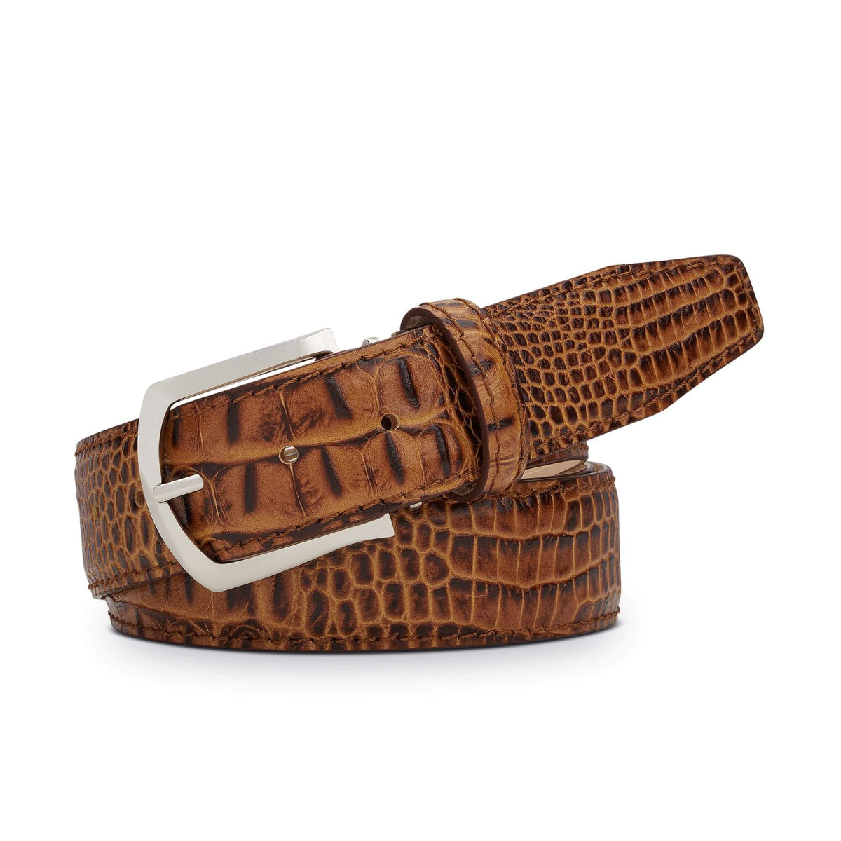 Cinnamon Mock Croc Belt - Premium Italian Leather | Roger Ximenez | Mock Croc | Roger Ximenez