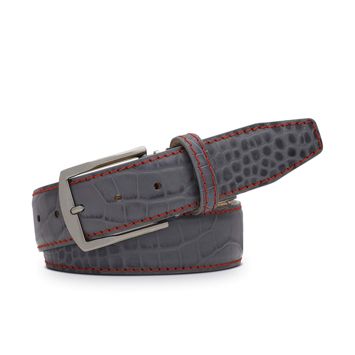 Mock Gator Leather Belt | Men Belts | Roger Ximenez | Mock Gator | Roger Ximenez