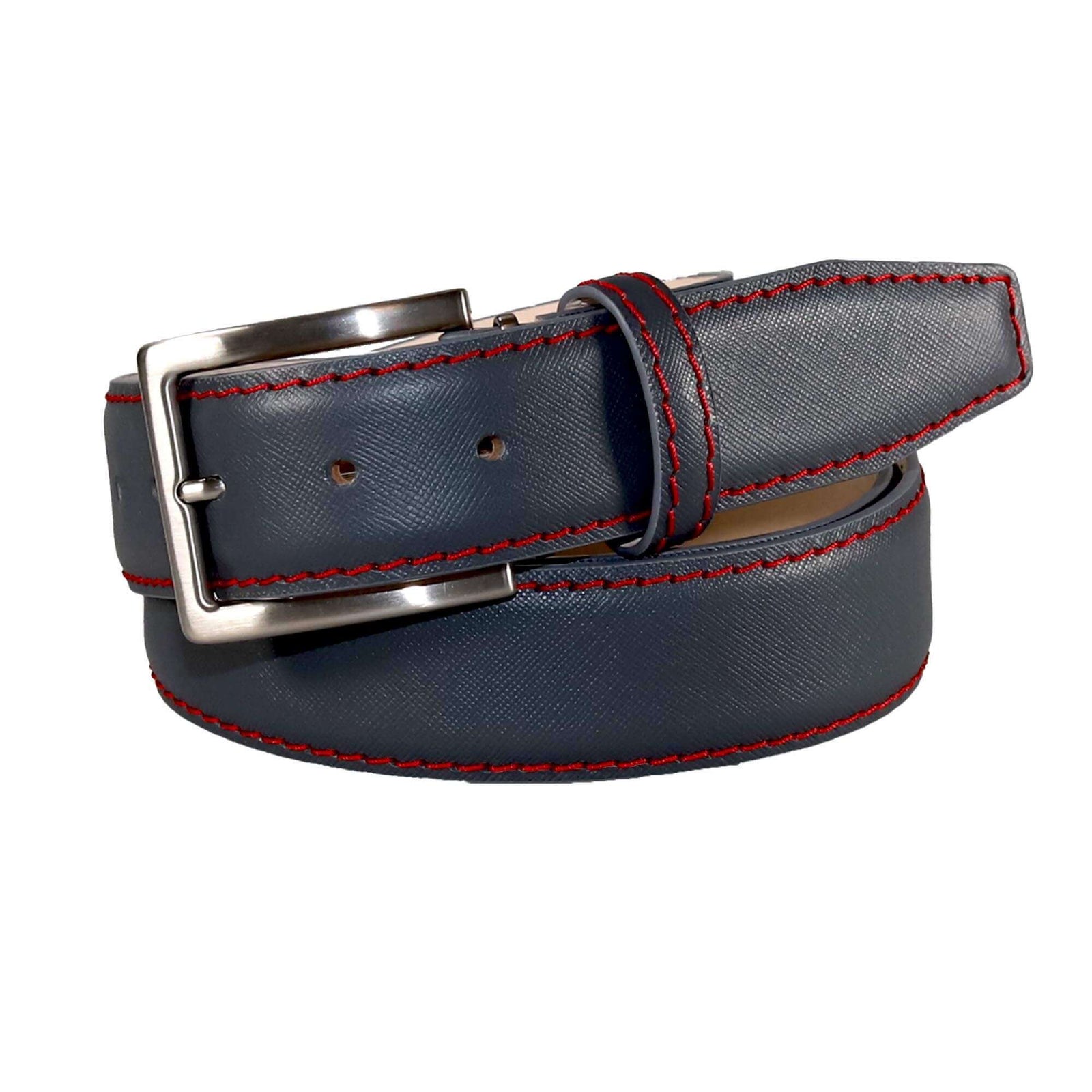 Gray Saffiano Italian Leather Belt | Designer Belts | Roger Ximenez | Saffiano | Roger Ximenez