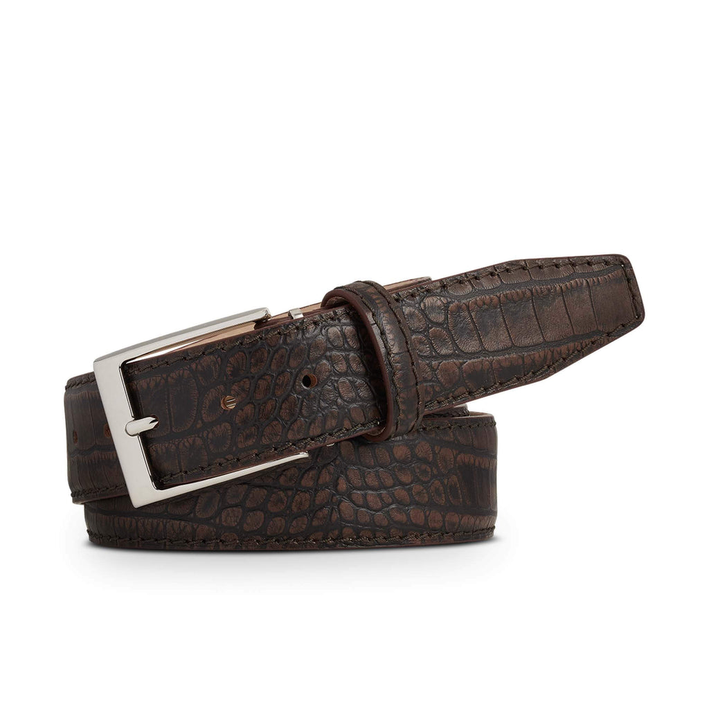 Sedona Mock Crocodile Leather Belt | Mens Leather Goods