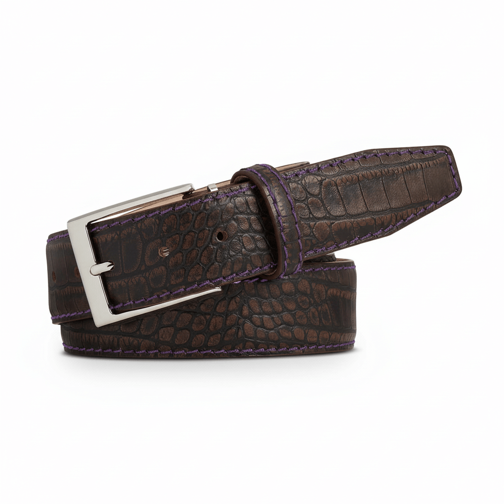 Sedona Mock Croc Leather Belt