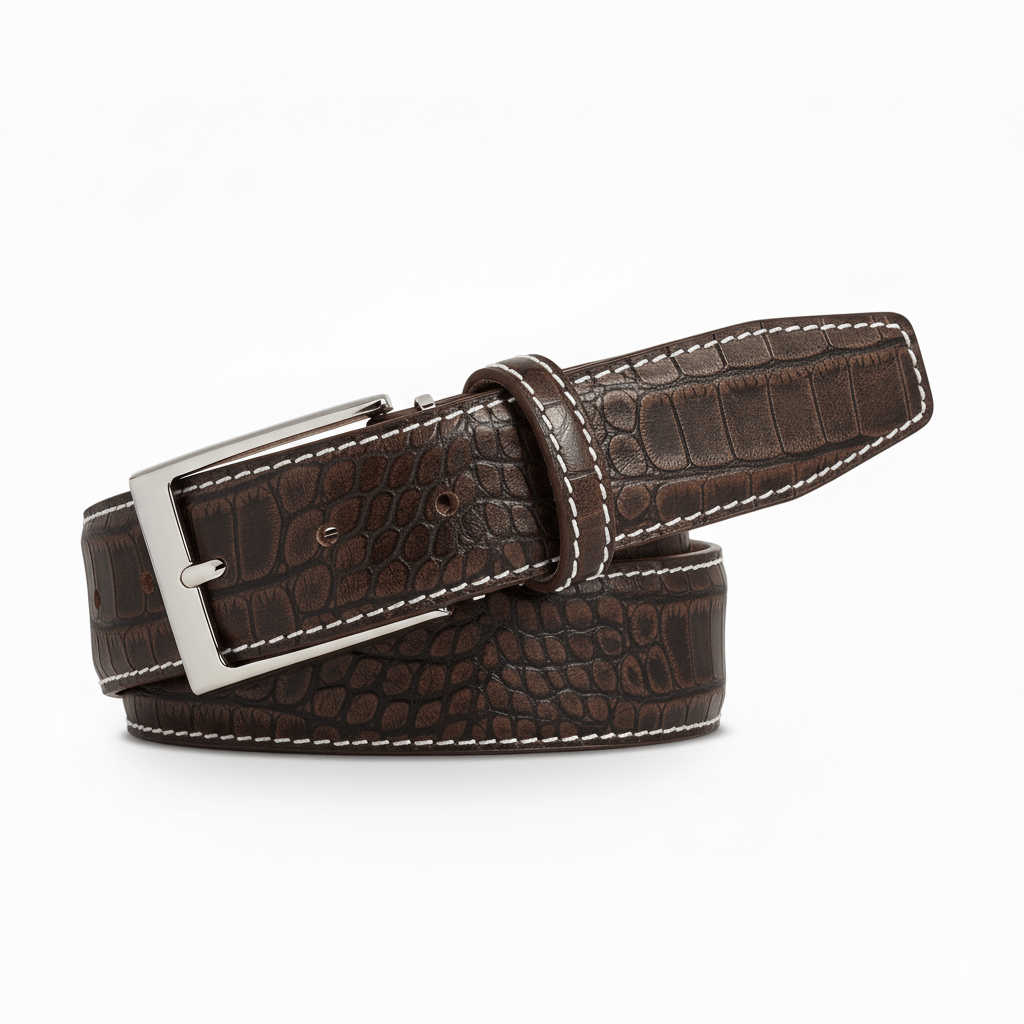★あんちょろ★ラポドゥジェムleather belt Sedona Mock Crocodile Leather Belt | Mens Leather Goods