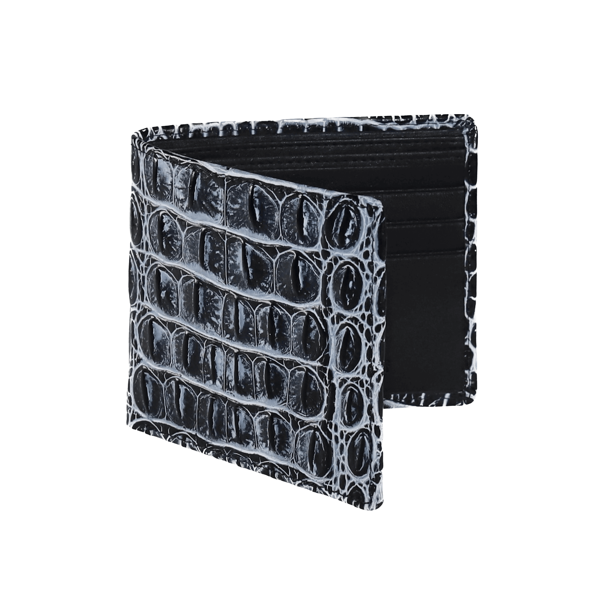Shadow Mock Croc Leather Wallet | Wallet | Roger Ximenez