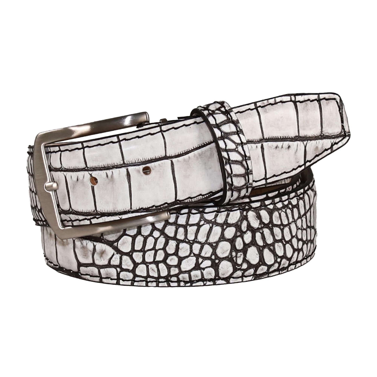 Tuxedo Mock Croc Belt – Stylish Men's Belts | Roger Ximenez | Mock Croc | Roger Ximenez