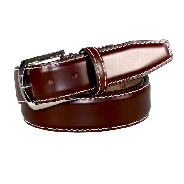 Executive Chestnut Italian Leather Belt - US 42, EU 110 main image 1