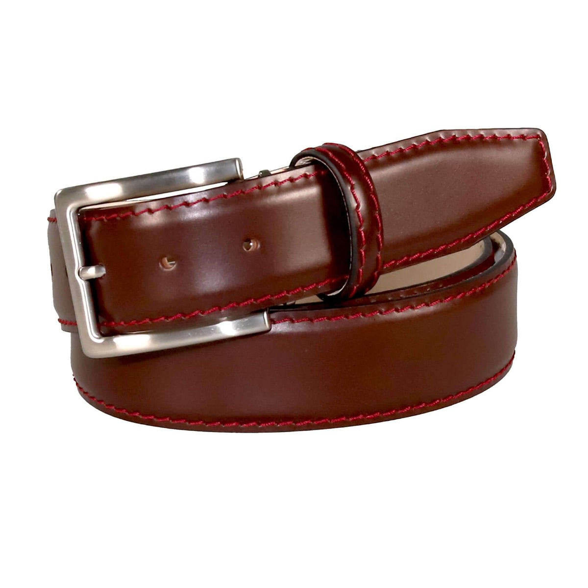 Wine Italian Leather Belt – Belts for Men | Roger Ximenez | Italian Calf | Roger Ximenez