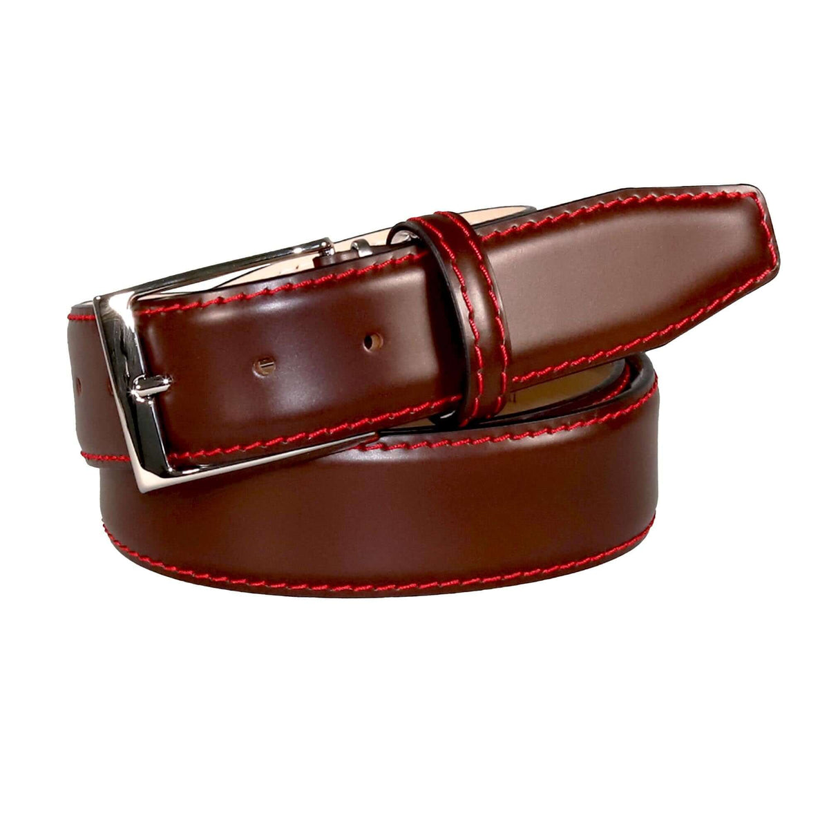 Wine Italian Leather Belt – Belts for Men | Roger Ximenez | Italian Calf | Roger Ximenez