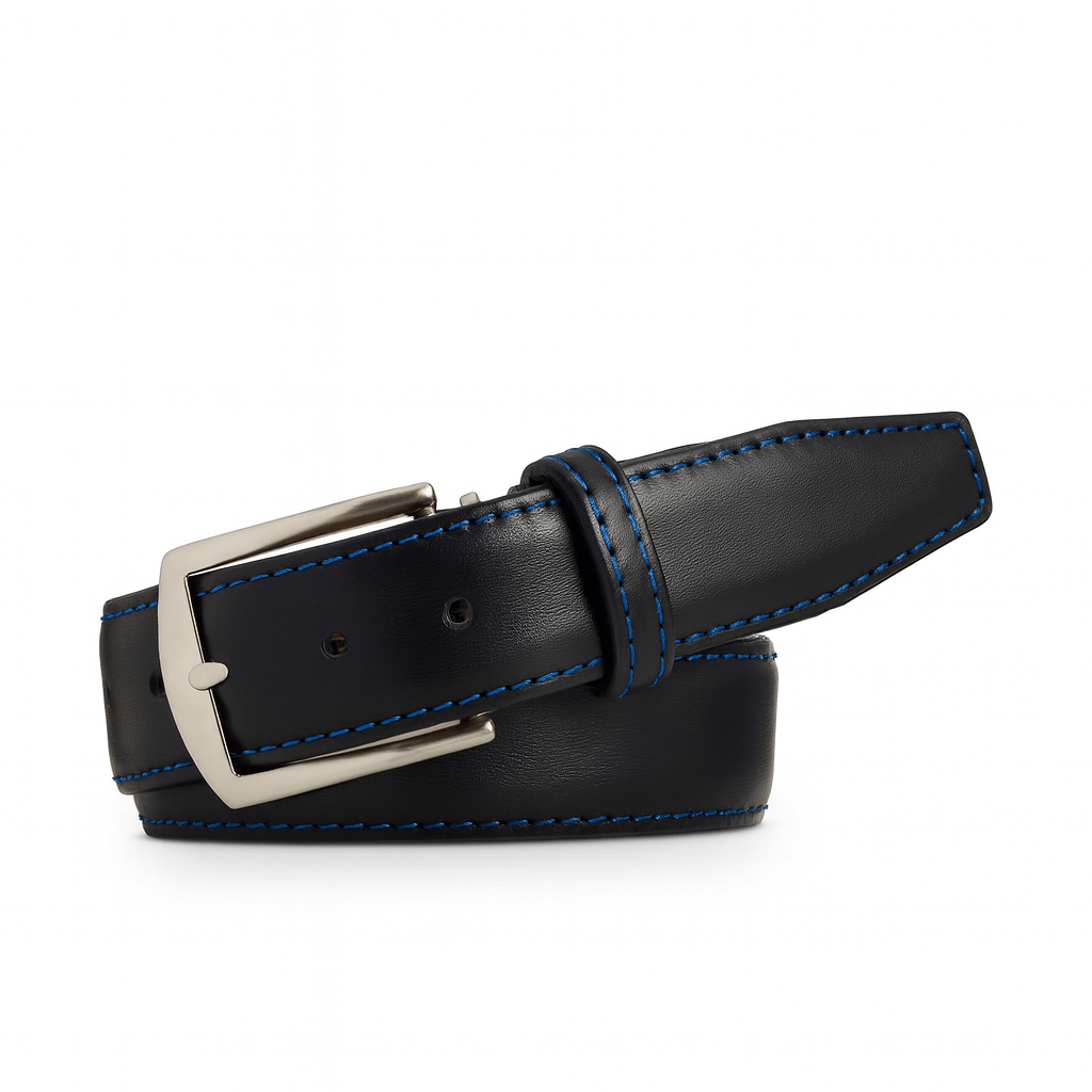 Kamea Black Italian Calf Leather Belt