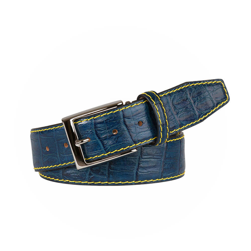 Porter Classic - LEATHER BELT - BLUE ポータークラシック