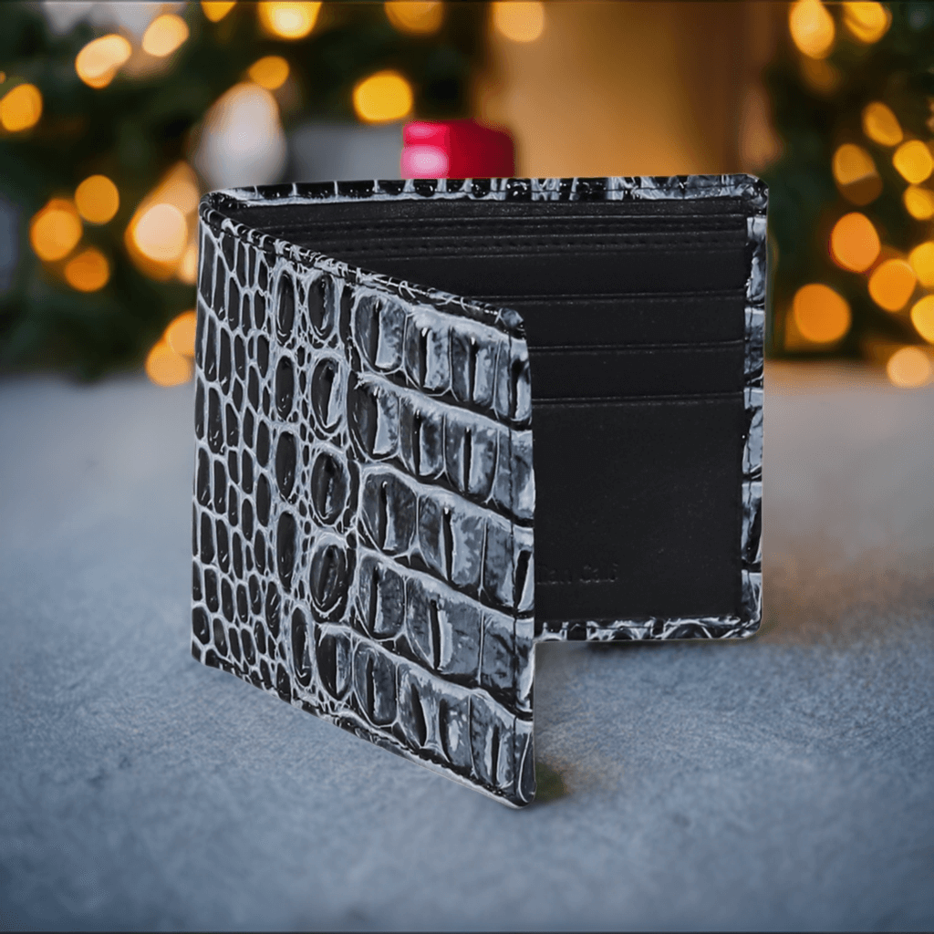Shadow Mock Croc Leather Wallet | Wallet | Roger Ximenez