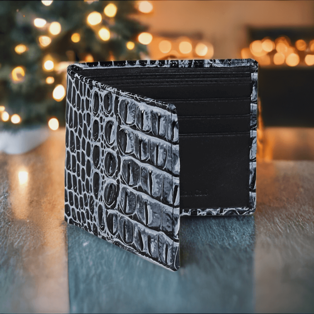 Croc leather wallet sale
