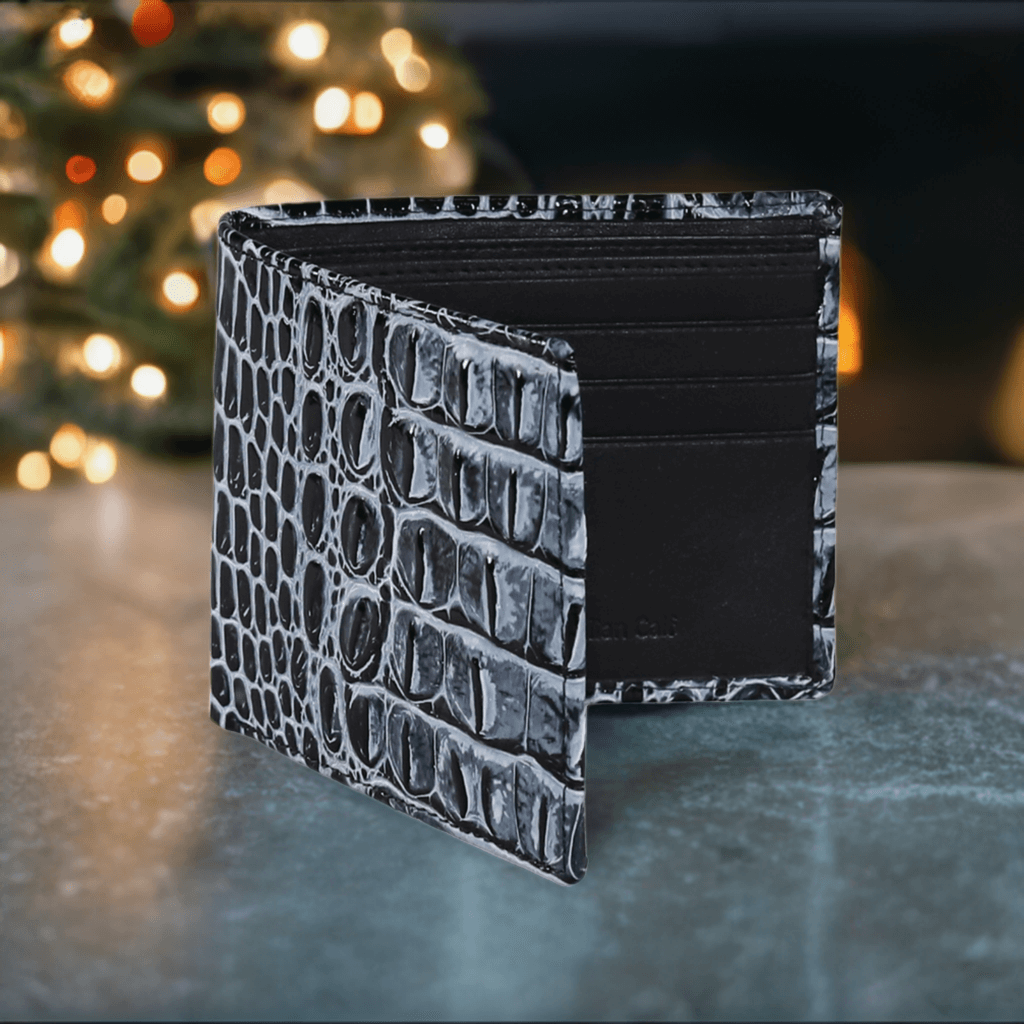 Shadow Mock Croc Leather Wallet | Wallet | Roger Ximenez