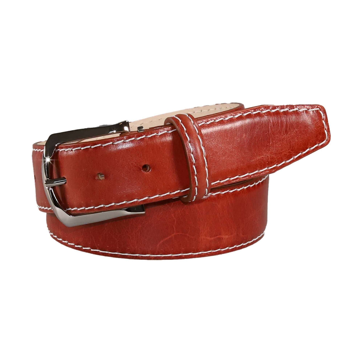 Luxury Leather Belt for Men | James Vintage Cognac | Italian Calf | Roger Ximenez