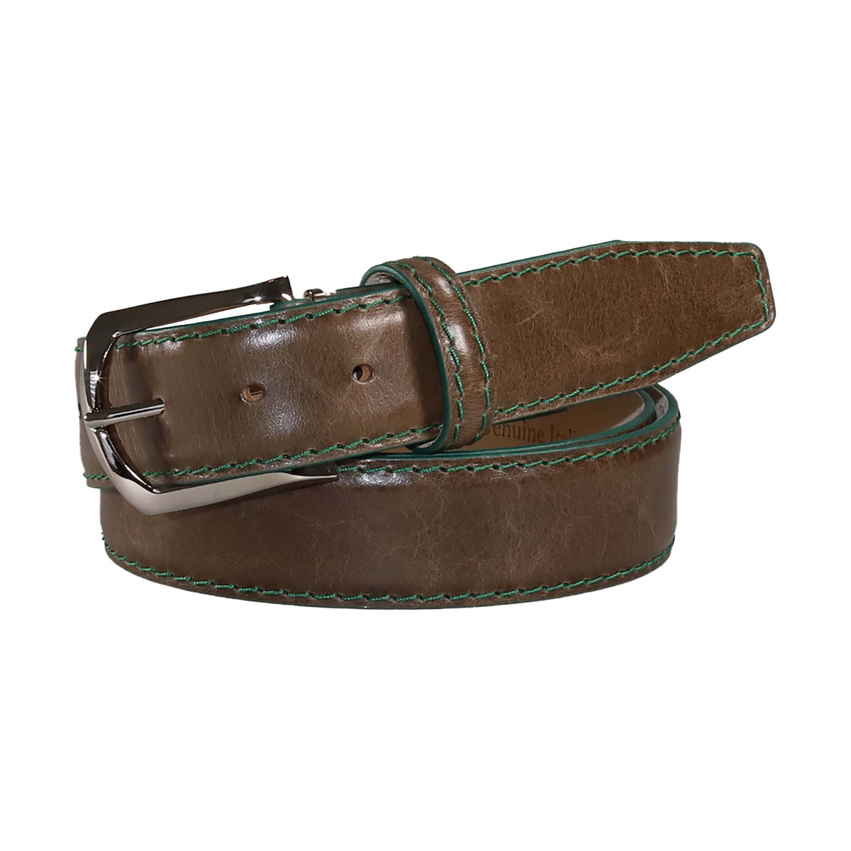 Adam Vintage Green Smooth Italian Calf Leather Belt