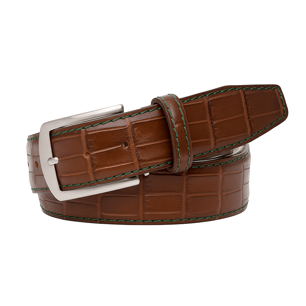 Rust Mock Gator Belt