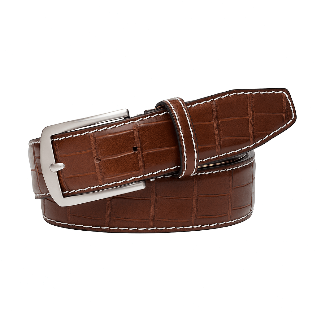 Rust Mock Gator Belt