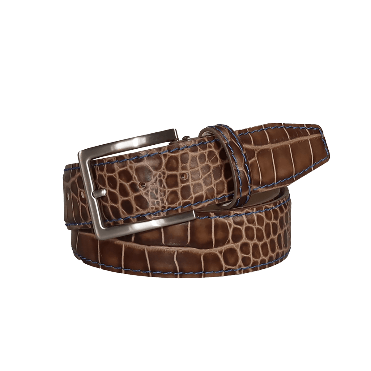 Asher Mock Croc Leather Belt