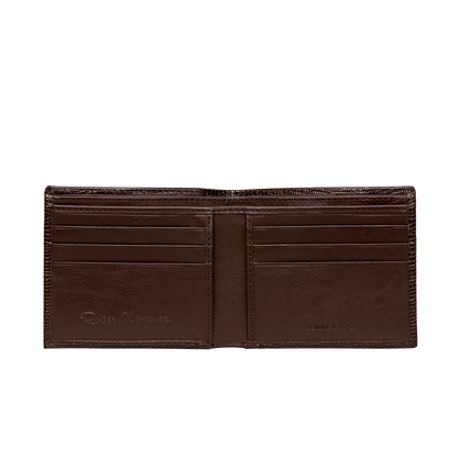 Brown Mock Lizard Leather Wallet | Mens Leather Goods | Roger Ximenez