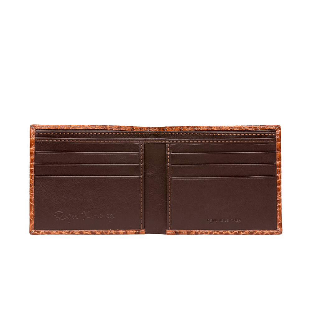 Crocodile Print Leather Wallet Full Grain Leather Wallet 