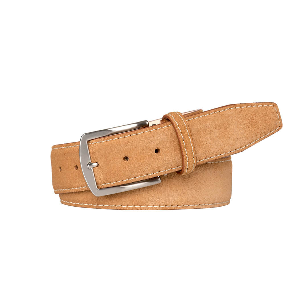 Toast Suede Leather Belt | Mens Designer Goods | Roger Ximenez