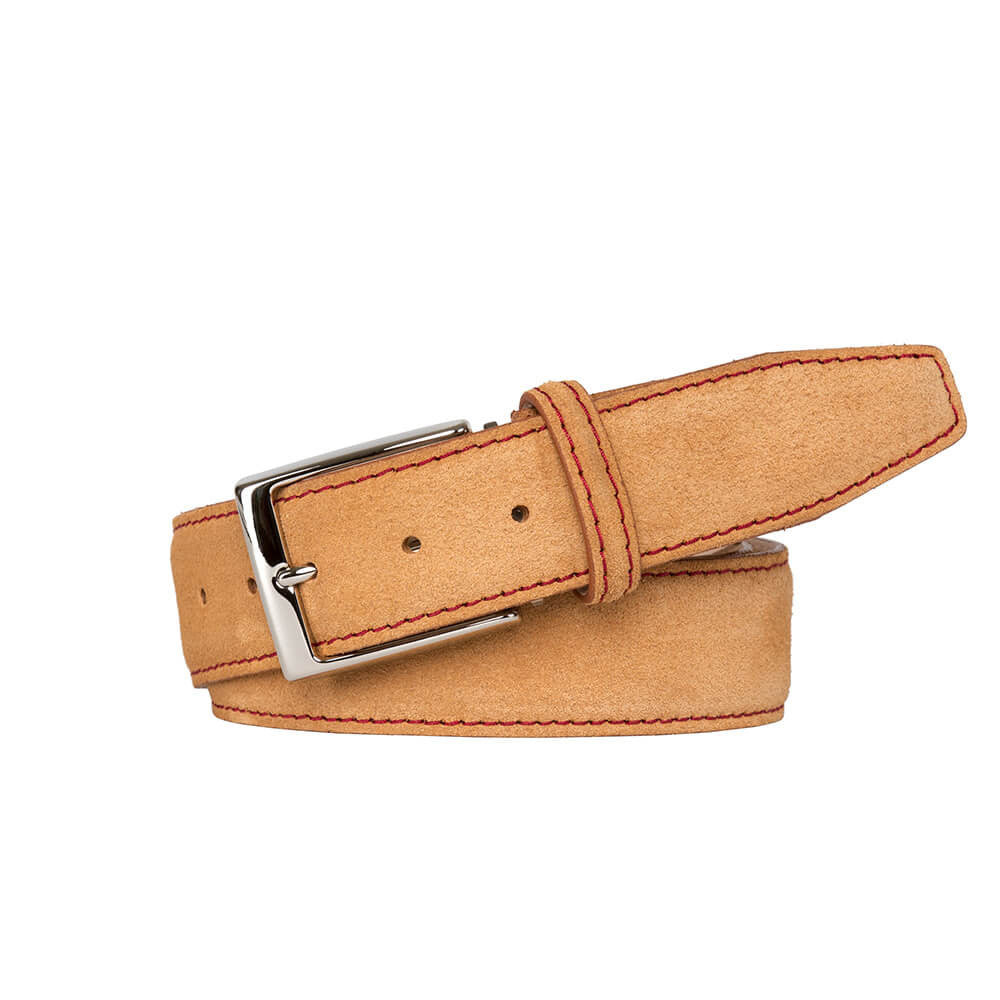 Toast Suede Leather Belt Wine 28 40mm