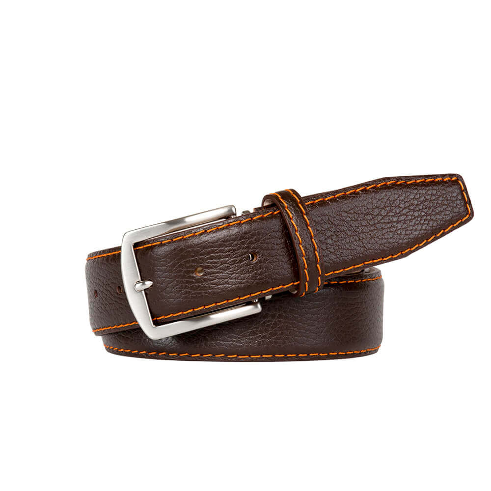 Brown Italian Pebble Grain Belt | Mens Fashion | Roger Ximenez | Italian Pebble Grain | Roger Ximenez