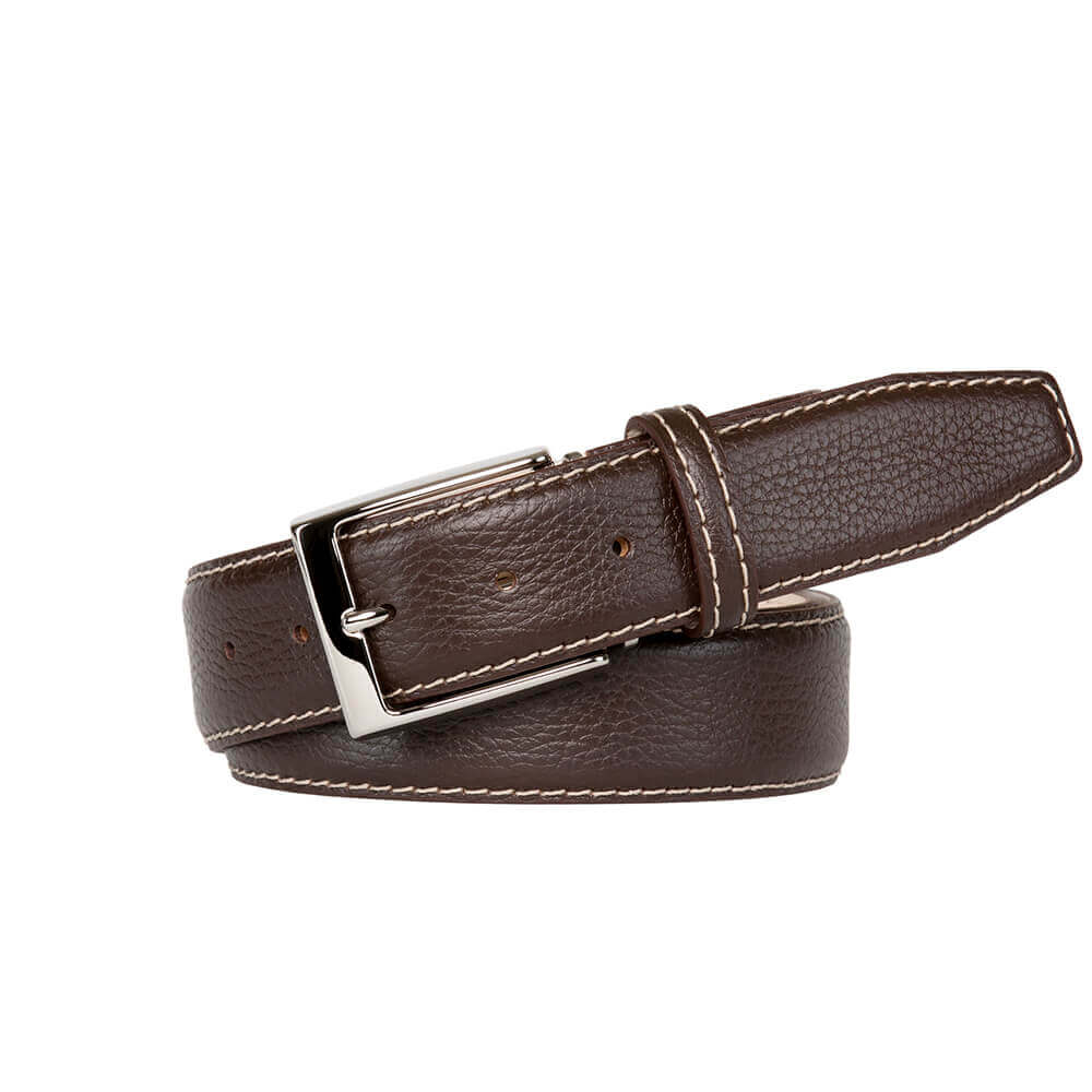 Brown Italian Pebble Grain Belt | Mens Fashion | Roger Ximenez | Italian Pebble Grain | Roger Ximenez