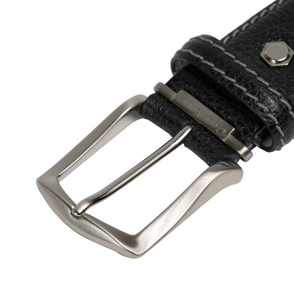 35mm Solid Brass Buckle Palladium Plated Satin Finish Style 1068 - [variant_title] | Mens Fashion &amp; Leather Goods by Roger Ximenez