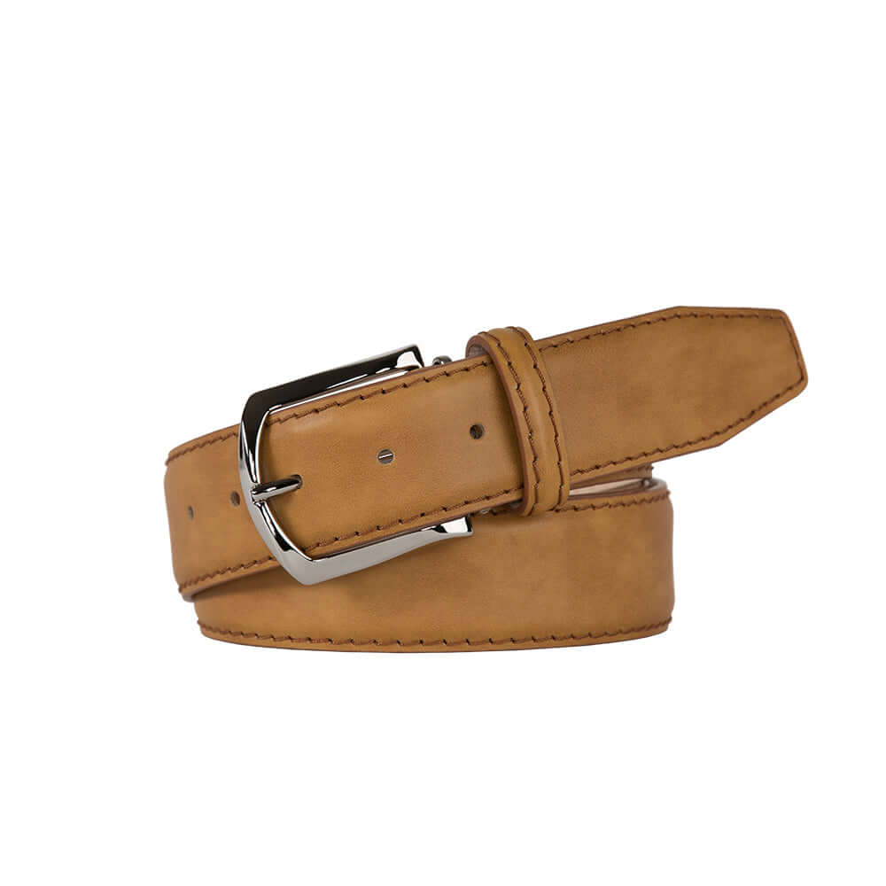 Caramel Italian Smooth Calf Belt | Italian Calf | Roger Ximenez