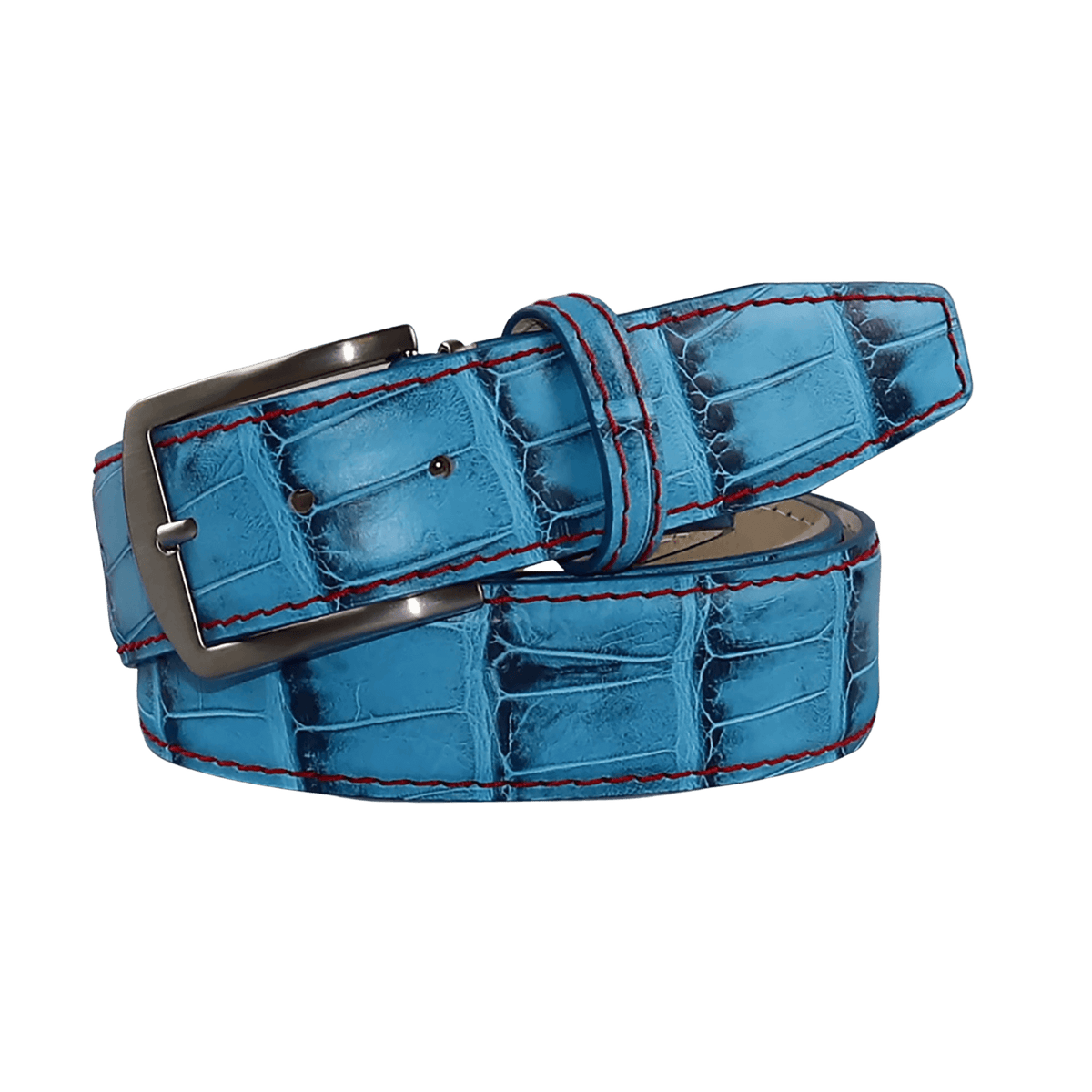 2025人気新作 Mock Blue Carolina Gator Belt Leather トップス