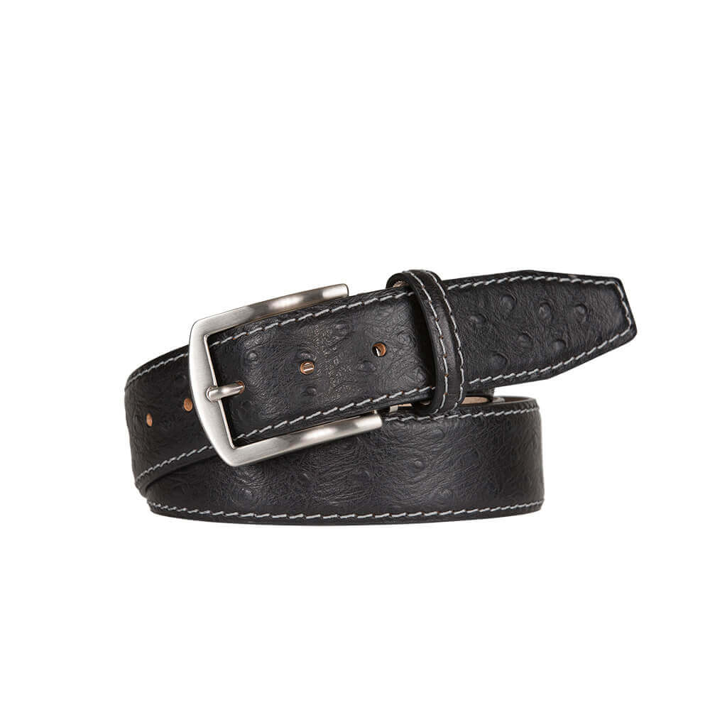 Luxury Mock Ostrich Leather Belt | Roger Ximenez | Mock Ostrich | Roger Ximenez