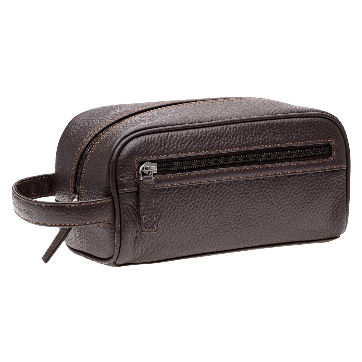 Brown Leather Toiletry Bag - Cognac | Mens Fashion &amp; Leather Goods by Roger Ximenez